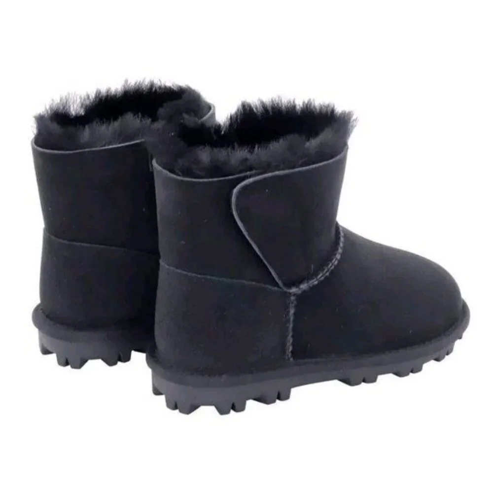Kirkland 2 Kids Boots Suede Fur Boots Winter Snow Shearling Genuine Sheepskin